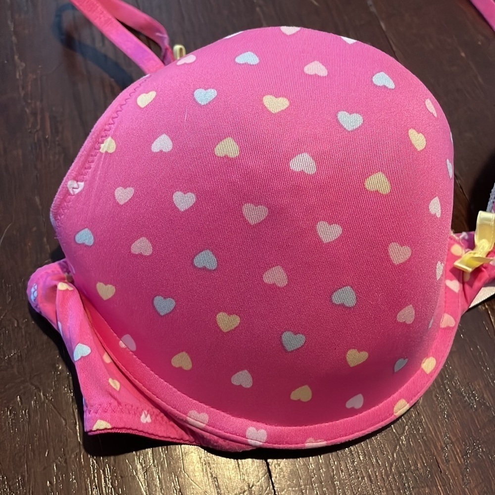 Women's Xhilaration Push Up Bra Lingerie With Hearts 36C - Picture 2 of 15